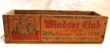 Vintage WINDSOR CLUB wood Cheese Box  Rustic Wooden picture