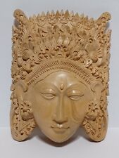 Balinese Handcarved Wood Mask Sita Wife of Rama Beautifully Handcarved Mask Bali picture