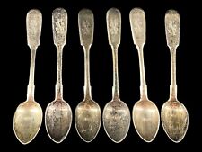 6 Antique Russian 840 Silver Demitasse Spoons 4.5