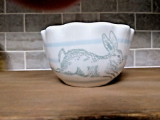 Coton Colors Green & White Rabbit Hare Ruffle Edge 4.5” Bowl Laura Johnson picture