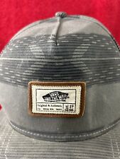 Vans Hat Skateboard Patch Cap Gray  Snapback Off the Wall Since 1966 picture