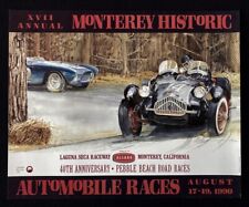 1990 Monterey Historic Races Poster ALLARD Chuck Queener Pebble Beach Road Race picture