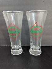 Pair of McIlhenny Tabasco Fluted Pilsner Beer Glasses EUC picture