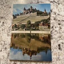 Postcard Würzburg Blick auf Festung Marienberg Germany Castle River Vintage picture