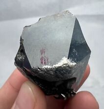 Beautiful Rare Riebeckite in and on Blue Rutile Quartz Crystal with Aegirine picture