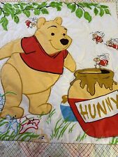 vintage Winnie the Pooh Hunny Pot Comforter Quilt Disney USA picture