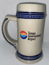 Tampa International Airport LUFTHANSA Heavy Ceramic Mug Stein with Handle EUC picture