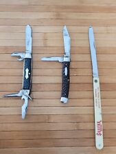 3 Vtg CAMILLUS 99 MONARCH COLONIAL PROV USA 1-4 Blade Folding Pocket Knives.OBO  picture