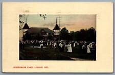Postcard London Ontario c1908 Springbank Park View Of Pavilion CDS Cancel picture