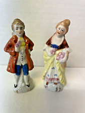 French Colonial Couple Hand-painted Porcelain Figurines Vintage picture