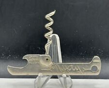 Vintage Nifty Bottle Opener W/ Folding Corkscrew Vaughan Chicago USA  picture