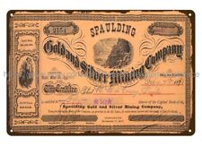 1881 Mining Stock Certificate Gold Silver Mining Company Bodie, CA metal tin picture