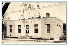Sabetha Kansas KS RPPC Photo Postcard Post Office Entrance c1910 Antique picture