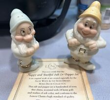LENOX / DiISNEY  HAPPY  & BASHFUL Collection Salt/Pepper Shaker W/COA Never Used picture