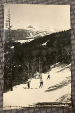 Antique RPPC Postcard - Skiing Trail Cannon Mountain Franconia Notch, NH picture