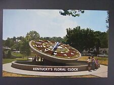 Frankfort Kentucky KY Floral Clock Capital Grounds Chrome Postcard 1960s Vtg picture