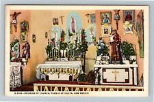 Pueblo of Isleta NM-New Mexico, Interior of Church Vintage Souvenir Postcard picture