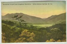 Greenbrier Airport Allegheny Mts Hand Colored. White Sulphur Springs Postcard WV picture