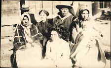 Native Ameircan Indian Family Unidentified - White Girl? Real Photo Postcard picture