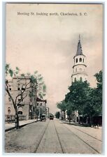 Charleston South Carolina SC Postcard Meeting St. Looking North c1940's Vintage picture