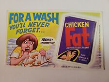 1969 VINTAGE WACKY PACKAGES ADS  #13 of 36 CHICKEN FAT LAUNDRY DETERGENT picture