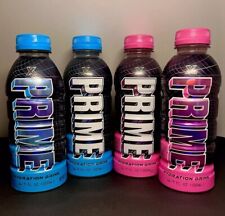 Set 4 Limited Edition PRIME X Hydration Drink PINK AND BLUE Holograph Complete picture