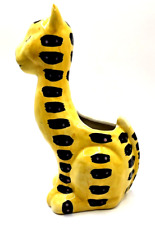 Cheetah Cat Planter Unbranded Yellow Black Succulent 7