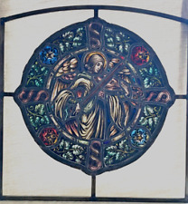 Fine 18th Cen. Stained & Leaded Glass Roundel 