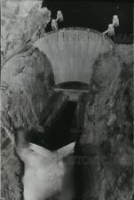 1940 Press Photo Boulder Dam builds water falls during test - spa39349 picture