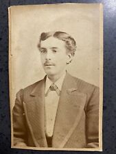 Antique CDV Circa 1870s F James Evans York, PA Well Dressed Young Man- Nice Hair picture