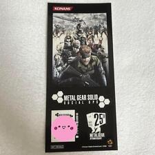 M28/ Metal Gear Solid Sticker METAL GEAR SOLID OPS Hideo Kojima Yoji Shinkawa KO picture