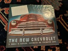 THE NEW CHEVROLET 1947 POSTER SIGN CAR VEHICLE VTG RARE BOOK picture