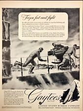 1943 Gaytees US Conservation Quality Rubber Footwear Submarine WWII Print Ad picture