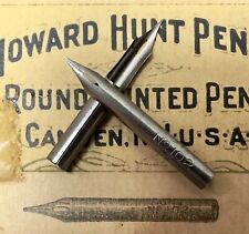 Two Vintage Howard Hunt 102 Crow Quill Dip Pen Nibs Crowquill picture