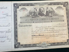 1895 J.I. Porter Lumber Company Pine Bluff Arkansas stock certificate mint stock picture