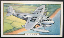 SHORT SCION SENIOR  Floatplane  Vintage 1930's Card   CD20M picture