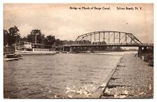 Bridge at Mouth of Barge Canal Sylvan Beach NY New York Albertype Postcard picture