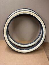 Schwinn Typhoon Cord 26x2.125 Whitewall Knobby Tire Set NOS Unused With Patina picture