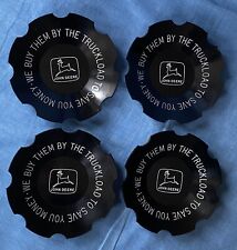 4 Vintage John Deere Black Disc Plate Ashtray Advertising Buy The Truckload A picture