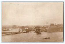 c1910's Bird's Eye View Flood Disaster Bridge Hamilton OH RPPC Photo Postcard picture