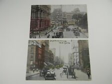 Vintage Street View 5th Avenue New York Hand Tinted Lot of 2 Postcards - P36 picture