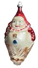 Vintage West Germany Circus Jester Clown Glass Hanging Christmas Ornament picture