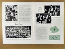1951 Kappa Delta Sorority Northwestern University 2 page clipping picture