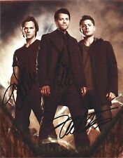 Supernatural Cast Signed Jensen Ackles Jared Padalecki mischa Collins Autograph  picture