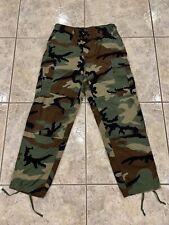 Vtg Medium Woodland Camo Military Hot Weather Combat Trousers Cargo Pants 32X31 picture