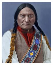 SITTING BULL NATIVE AMERICAN CHIEF COLORIZED 8X10 PHOTO picture
