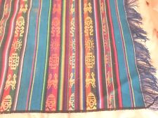 Vintage 1960s 66x23.5 Guatemala Cloth Runner picture