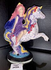 Vintage Ceramic Mythical Unicorn Fairy Princess Figurine 8