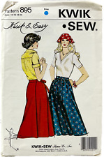 1978 Kwik Sew Sewing Pattern 895 Womens Wrap Skirt Size 14-20 Vintag 14794 picture