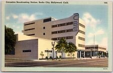 Hollywood California CBS Radio Station Columbia Broadcasting Postcard picture